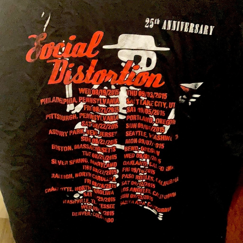 Social distortion 25th anniversary band T-shirt